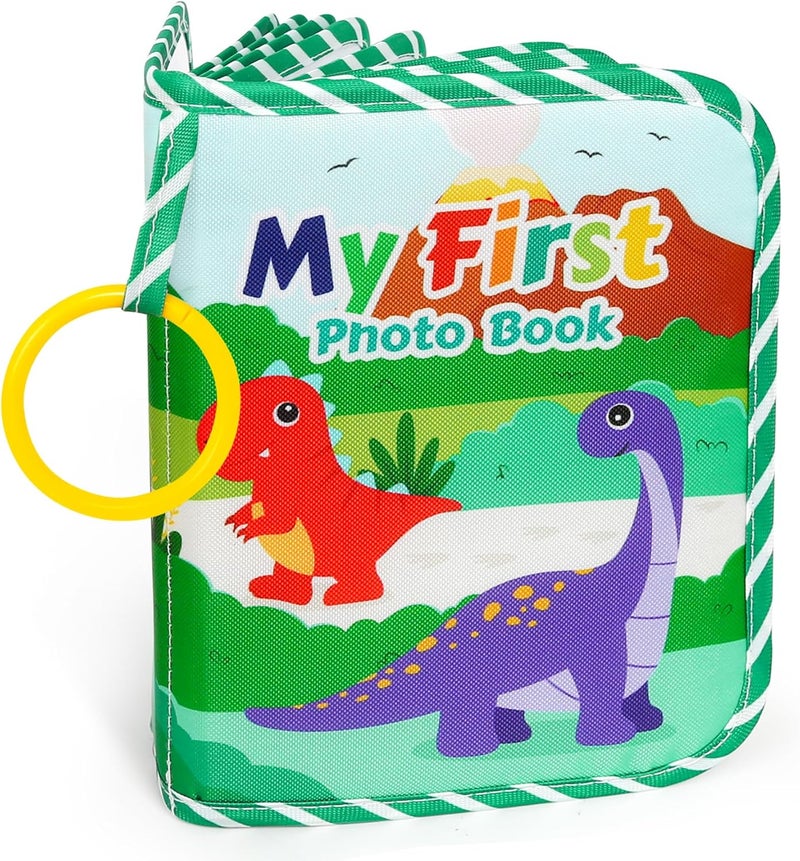 GKDOMS Baby Photo Album First Family Memory Book for Newborns, Toddlers Soft Photo Cloth Book with Mirror, Quality Gifts for Girls and Boys, 1st Birthday, Baby Shower, Thank You Gift - Image 1